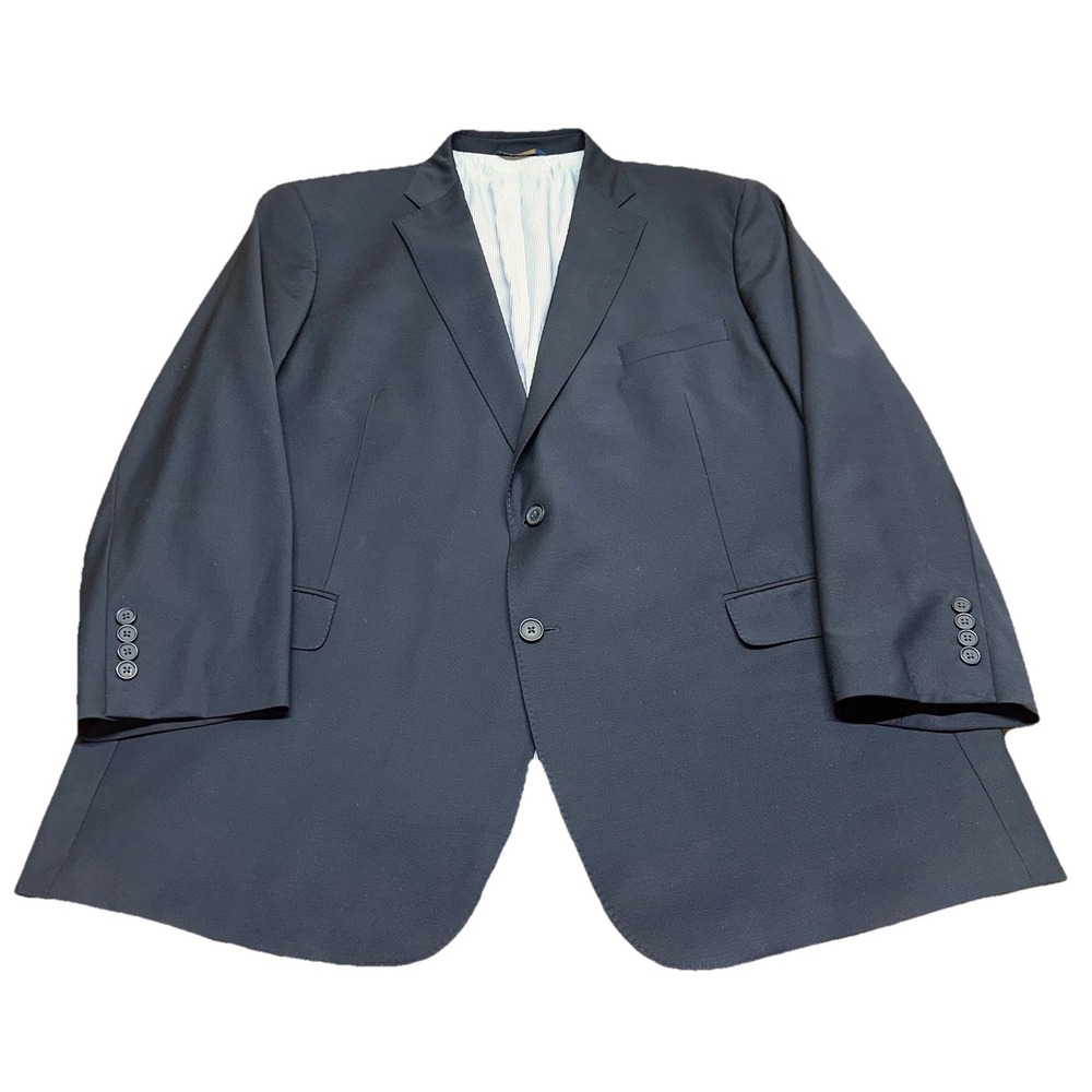 Brooks Brothers Explorer Madison Fit Black Wool Blend Blazer Suit Jacket Men 50R